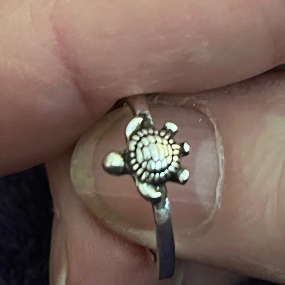 💖3/$10!!! Whimsical, adorable silver turtle ring. So cute and so much fun! OS. - Picture 7 of 11